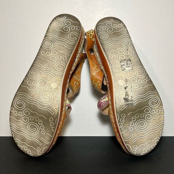 Womens L’ARTISTE Spring Step SUMACAH Hand Painted Leather Sandals / Size 9.5-10 - Picture 7 of 8